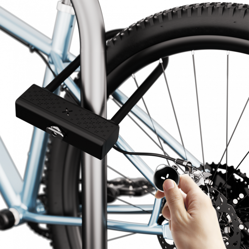 BLACK X Titan RockSolid Smart Shackle Lock diamond powered cycle-6