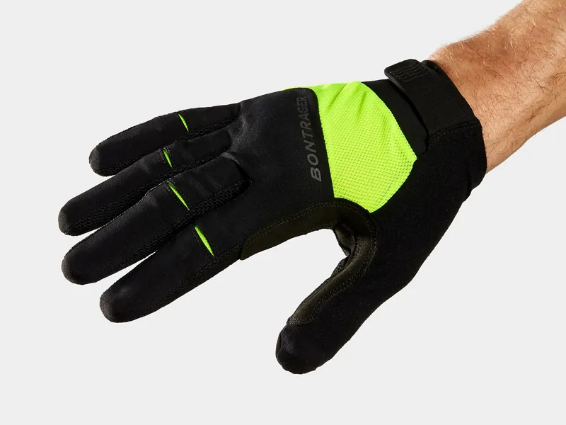 Bontrager Circuit Full Finger Twin Gel Cycling Gloves Radioactive Yellow