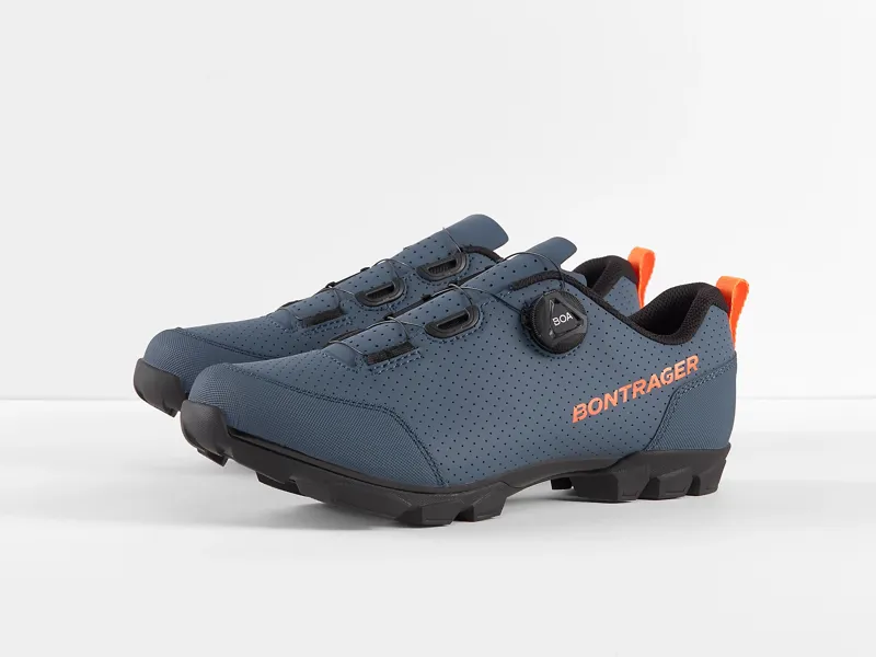 Bontrager Evoke Mountain Bike Shoes Battleship Blue/Radioactive Orange-3