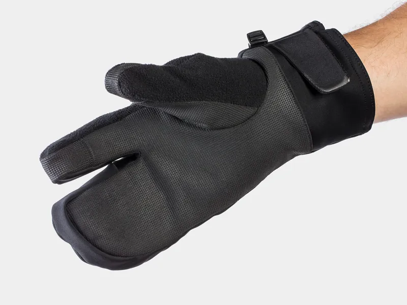 Bontrager Velocis Split Finger Softshell Cycling Gloves Black-1