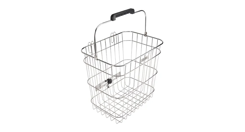 Electra Stainless Wire Pannier Basket Polished Silver