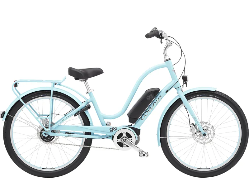 Electra Townie Go 5i Step-Thru 26 Wheel Electric Bike Glacier Blue-1