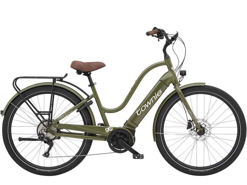 Electra Townie Path Go 10D Step Thru Electric Bike Olive