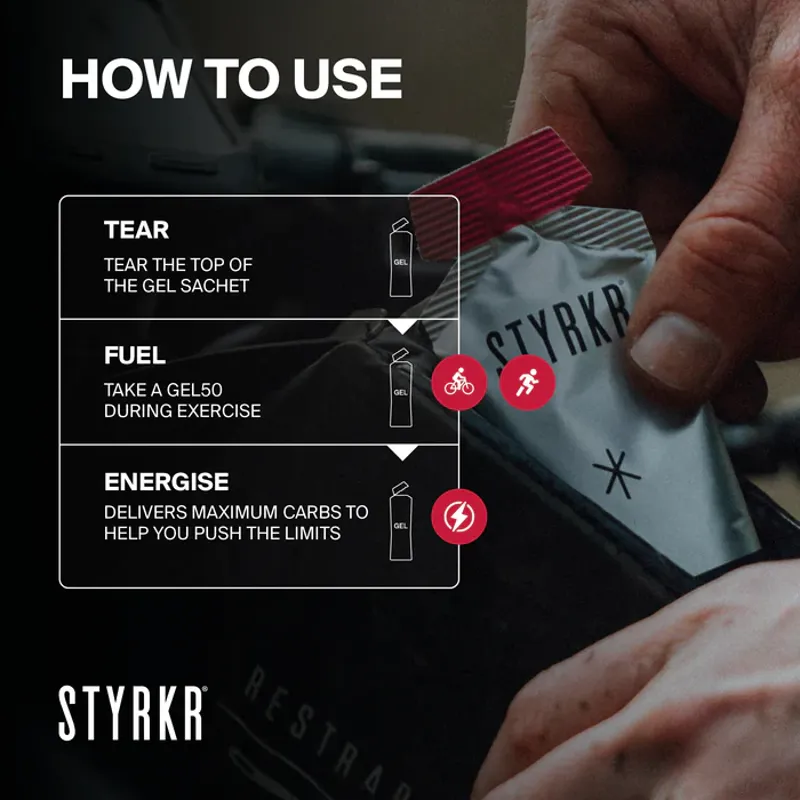 STYRKR - GEL50 Mixed Berry Dual-Carb Energy Gel-3