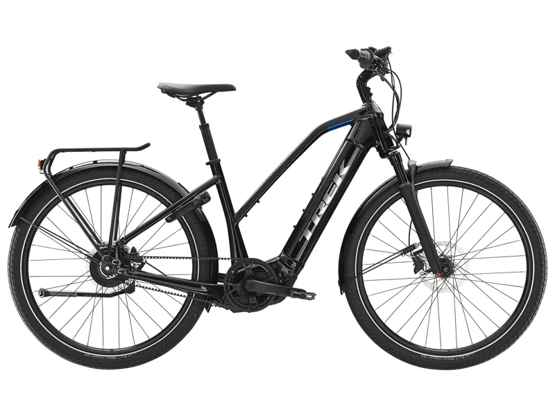 Trek Allant+ 9 Stagger 2022 Electric Hybrid Bike Trek Black/Alpine Blue