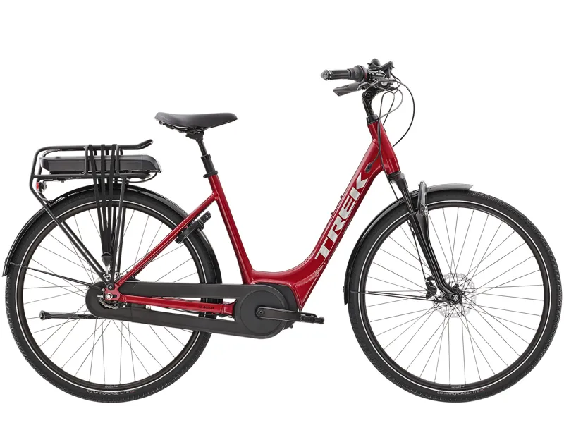 Trek District+ 4 Lowstep 500WH 2022 Electric Hybrid Bike Rage Red