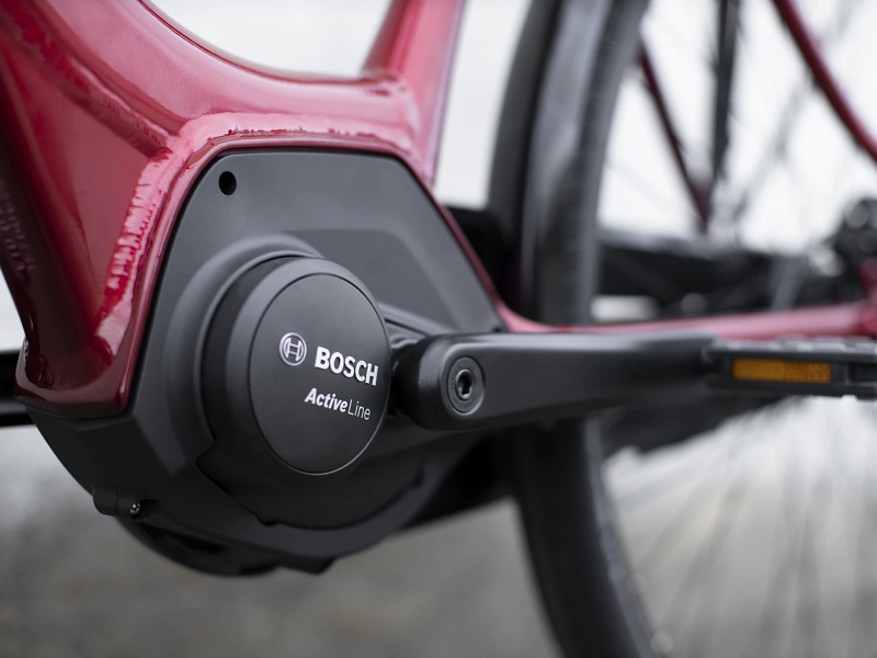 Trek District+ 4 Lowstep 500WH 2022 Electric Hybrid Bike Rage Red-9