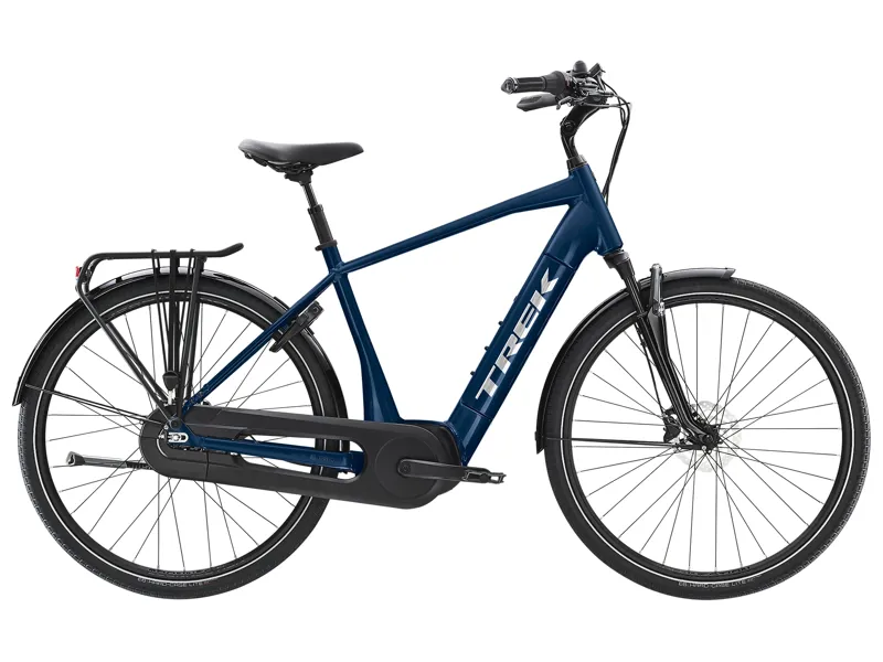 Trek District+ 8 2022 Electric Hybrid Bike Mulsanne Blue