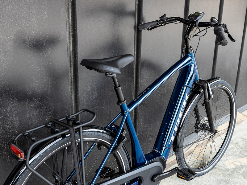 Trek District+ 8 2022 Electric Hybrid Bike Mulsanne Blue-11
