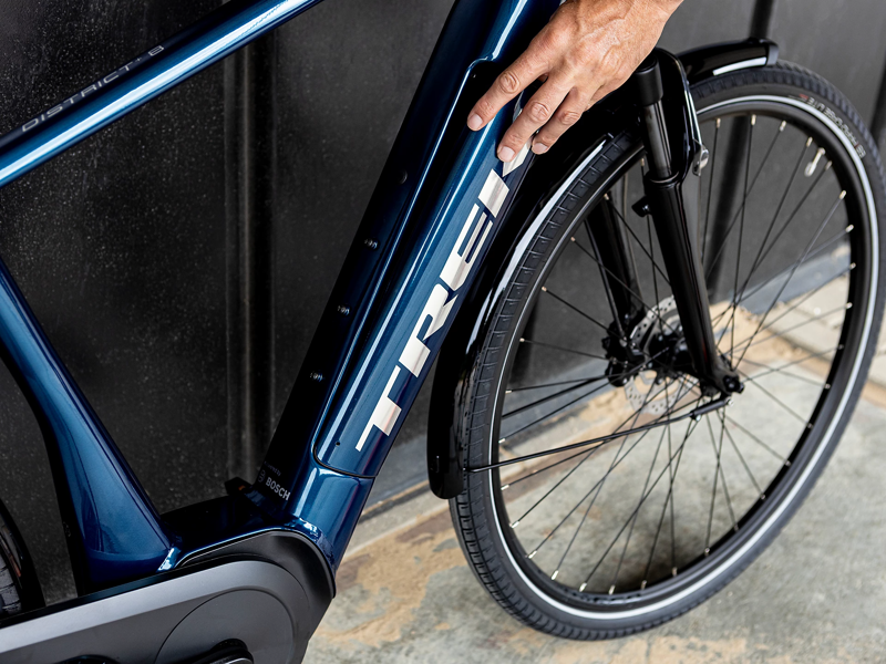 Trek District+ 8 2022 Electric Hybrid Bike Mulsanne Blue-9