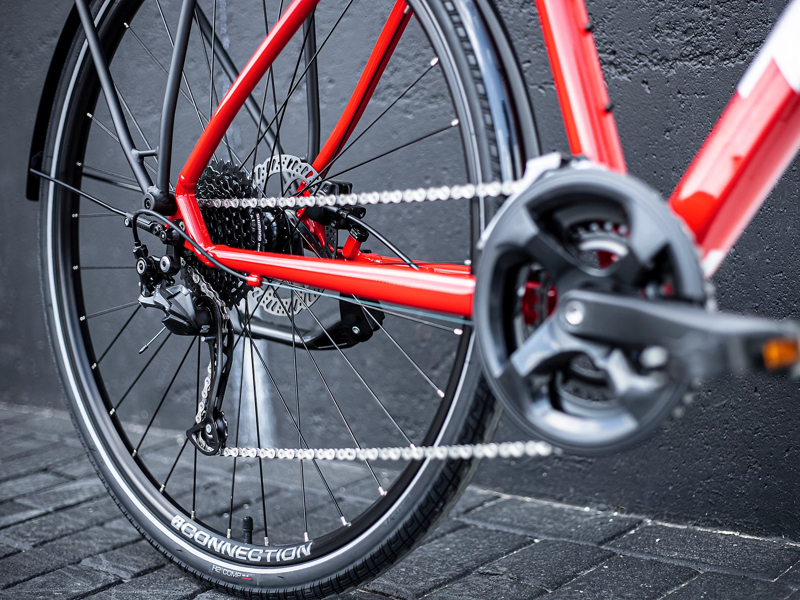 Trek Dual Sport 2 Equipped 2022 Hybrid Bike Viper Red-8