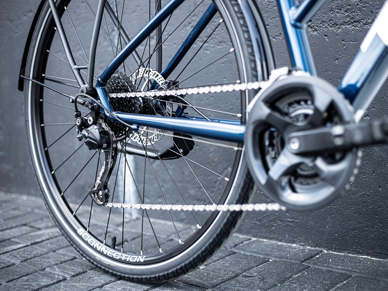 Trek Dual Sport 2 Equipped Stagger 2022 Hybrid Bike Mulsanne Blue-8