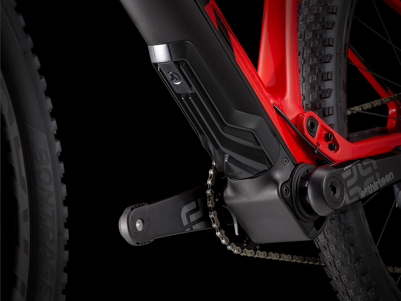 Trek E-Caliber 9.8 GX EU 2022 Carbon Electric Mountain Bike Marigold/Radioactive Red/Black-2