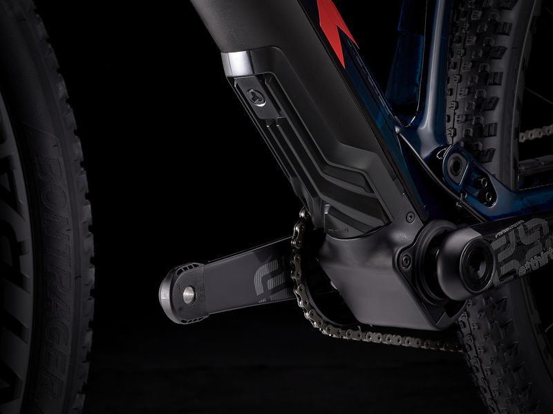 Trek E-Caliber 9.9 XTR 2022 EU Carbon Electric Mountain Bike Blue Smoke/Radioactive Coral-2