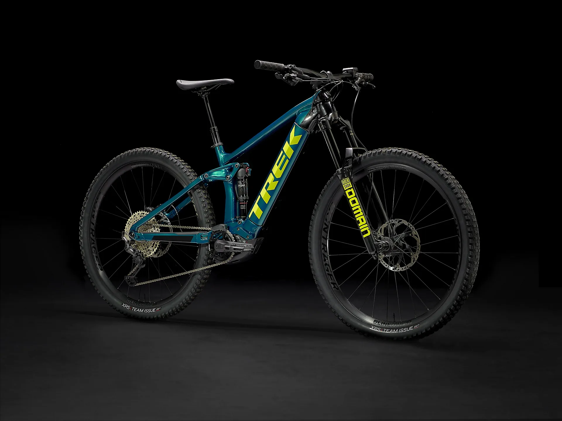 Trek Rail 7 Deore XT 2022 Electric Mountain Bike Dark Aquatic Tre