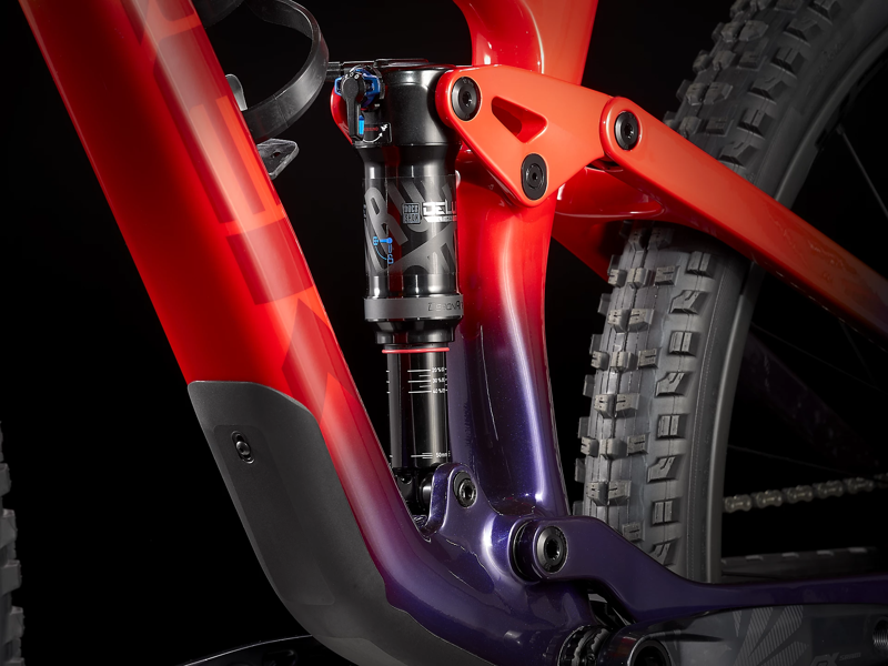 Trek Top Fuel 9.8 GX 2022 Carbon Mountain Bike Marigold to Red to Purple Abyss Fade-6