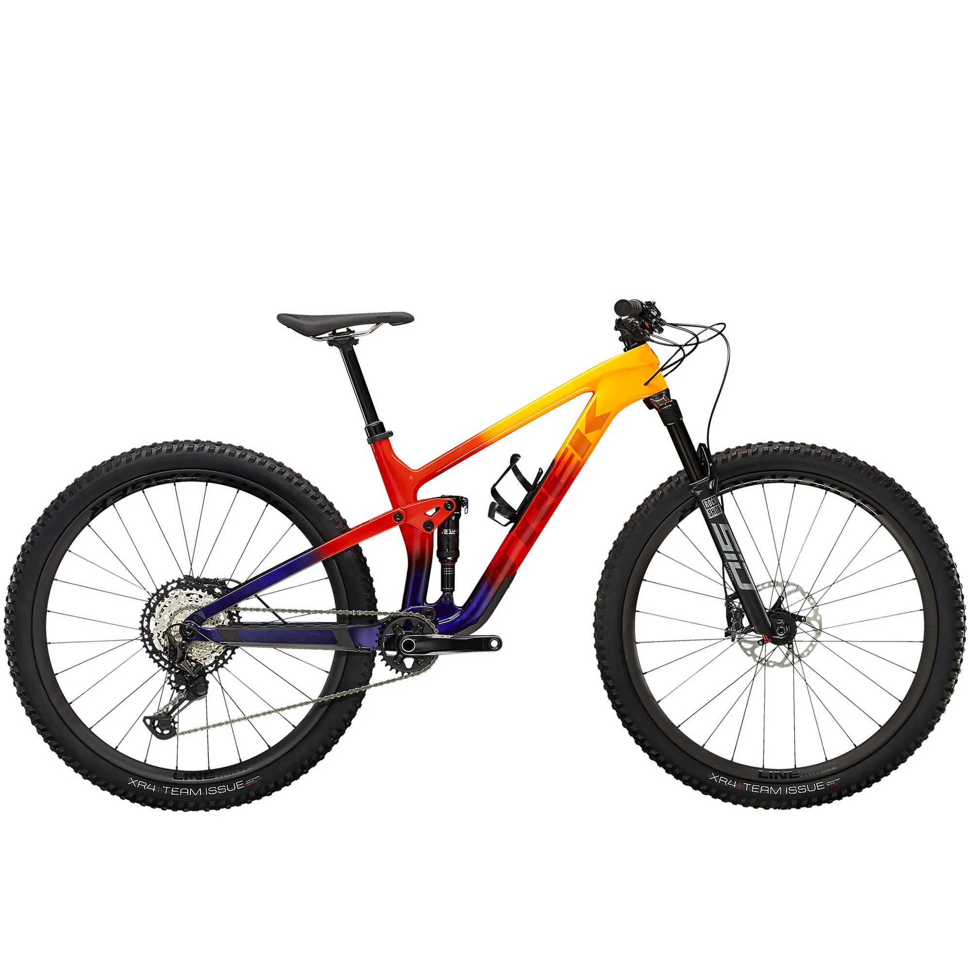 Trek Top Fuel XT 2022 XC Carbon Mountain Bike Marigold to Red