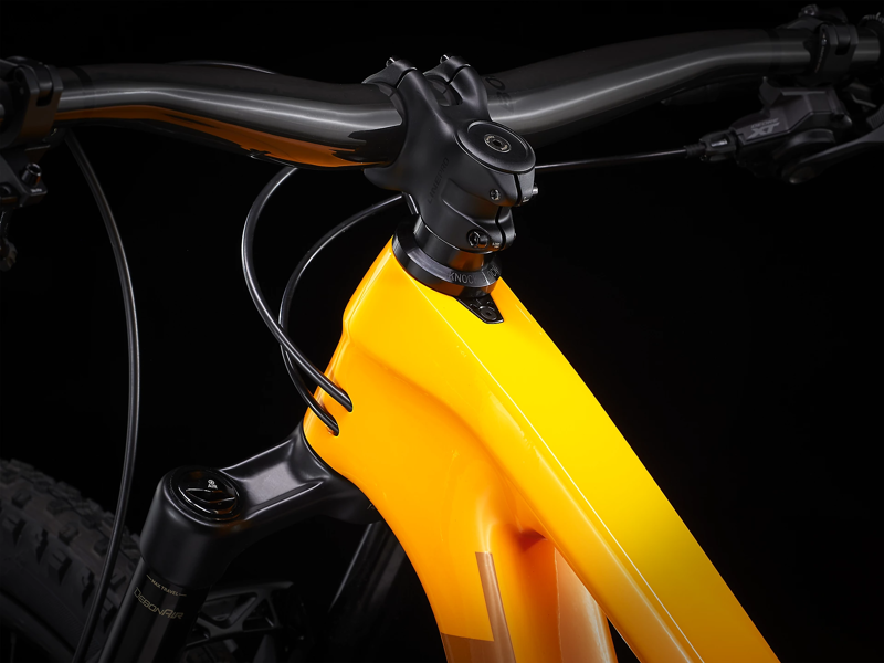 Trek Top Fuel 9.8 XT 2022 XC Carbon Mountain Bike Marigold to Red to Purple Abyss Fade-9