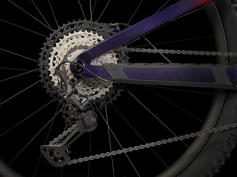 Trek Top Fuel 9.8 XT 2022 XC Carbon Mountain Bike Marigold to Red to Purple Abyss Fade-8