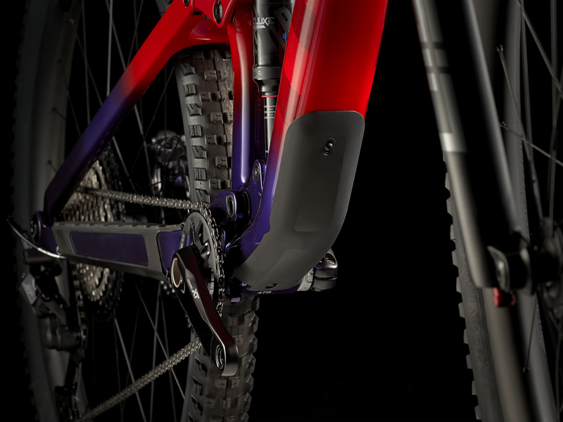 Trek Top Fuel 9.8 XT 2022 XC Carbon Mountain Bike Marigold to Red to Purple Abyss Fade-3