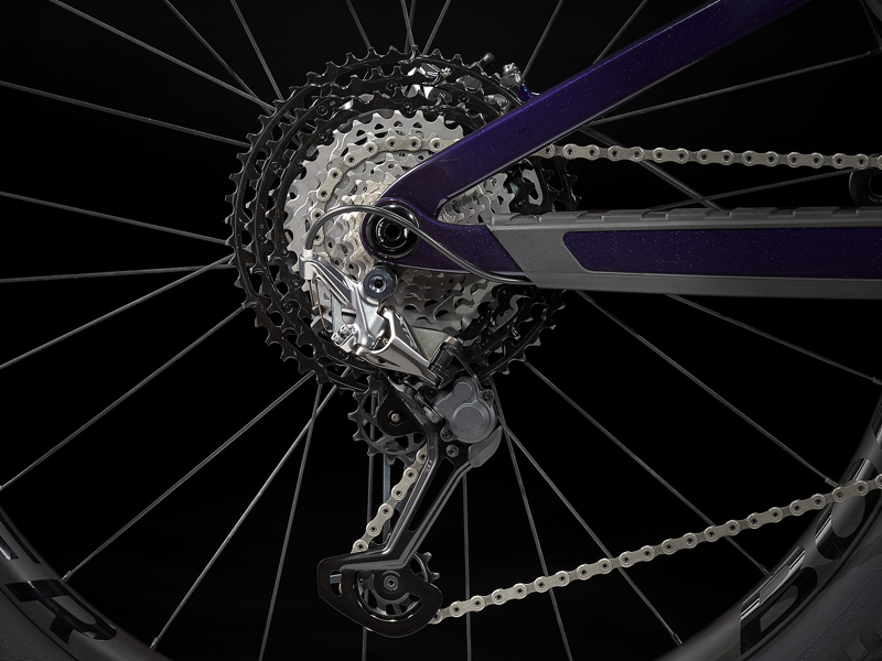 Trek Top Fuel 9.9 XTR 2022 Carbon Full Suspension Mountain Bike Marigold to Red to Purple Abyss Fade-8