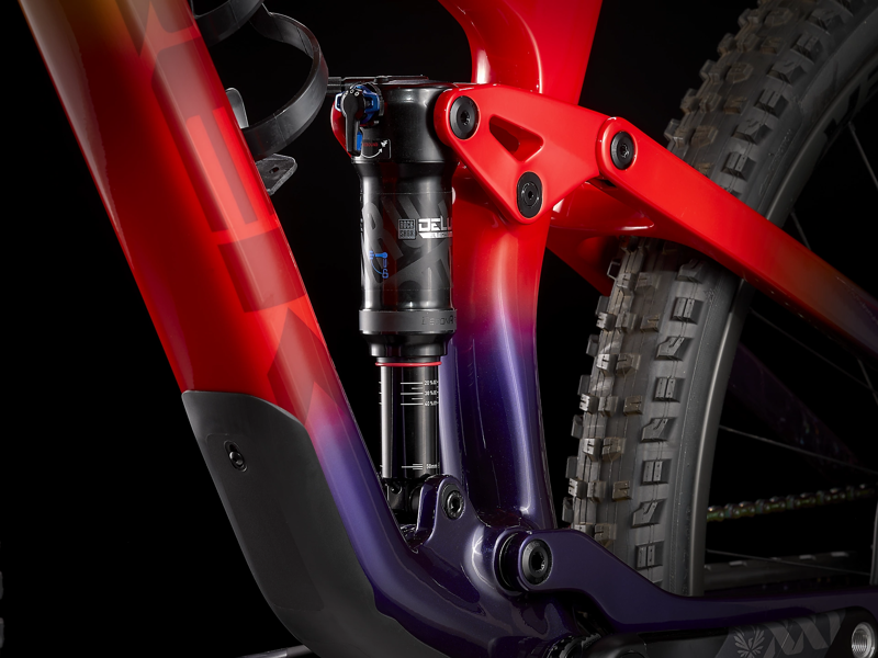 Trek Top Fuel 9.9 XX1 AXS 2022 Carbon Full Suspension Mountain Bike Marigold to Red to Purple Abyss Fade-7