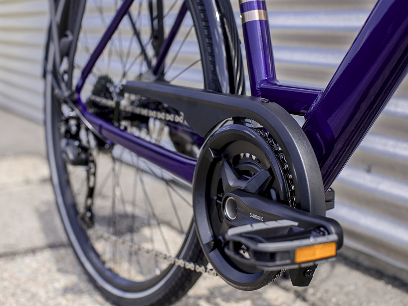 Trek Verve 3 Equipped Lowstep 2022 Hybrid Bike Purple Abyss-3
