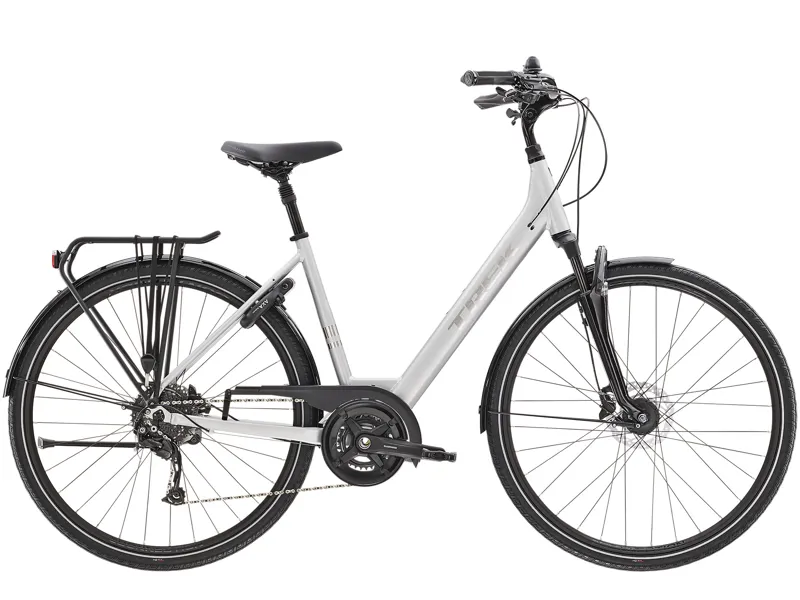 Trek Verve Equipped Lowstep 2022 Hybrid Bike Quicksilver - Main Image