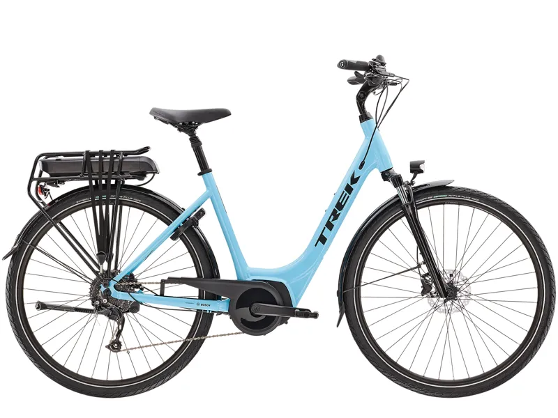 Trek Verve+ 2 Lowstep 2022 300WH Electric Hybrid Bike Azure