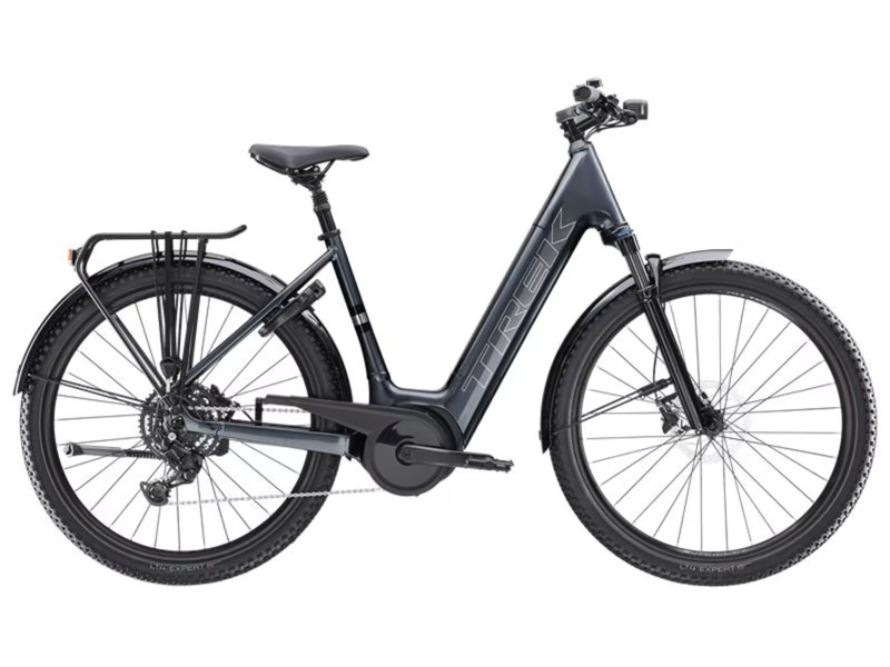 Trek Verve+ 4 Lowstep 400WH E-Hybrid Bike in Galactic Grey