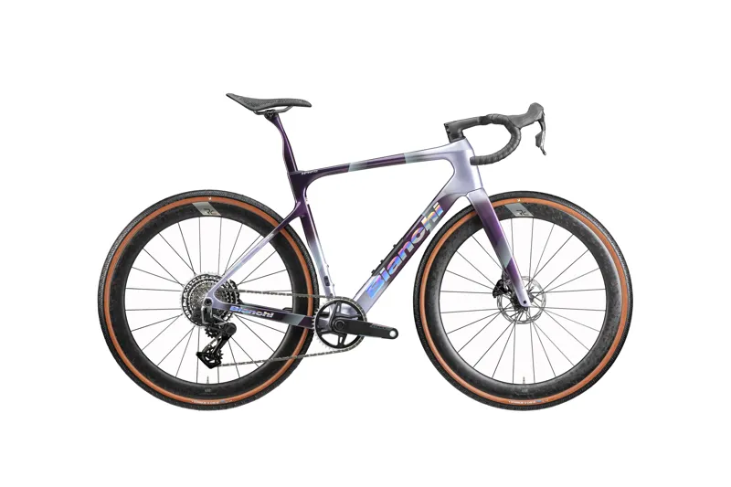 Bianchi Infinito LED Force XPLR 1x13SP Glossy white purple fade