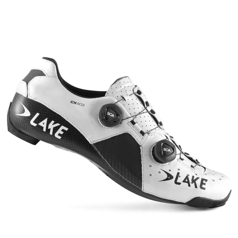 Lake CX403 CFC Carbon Road Shoes in White