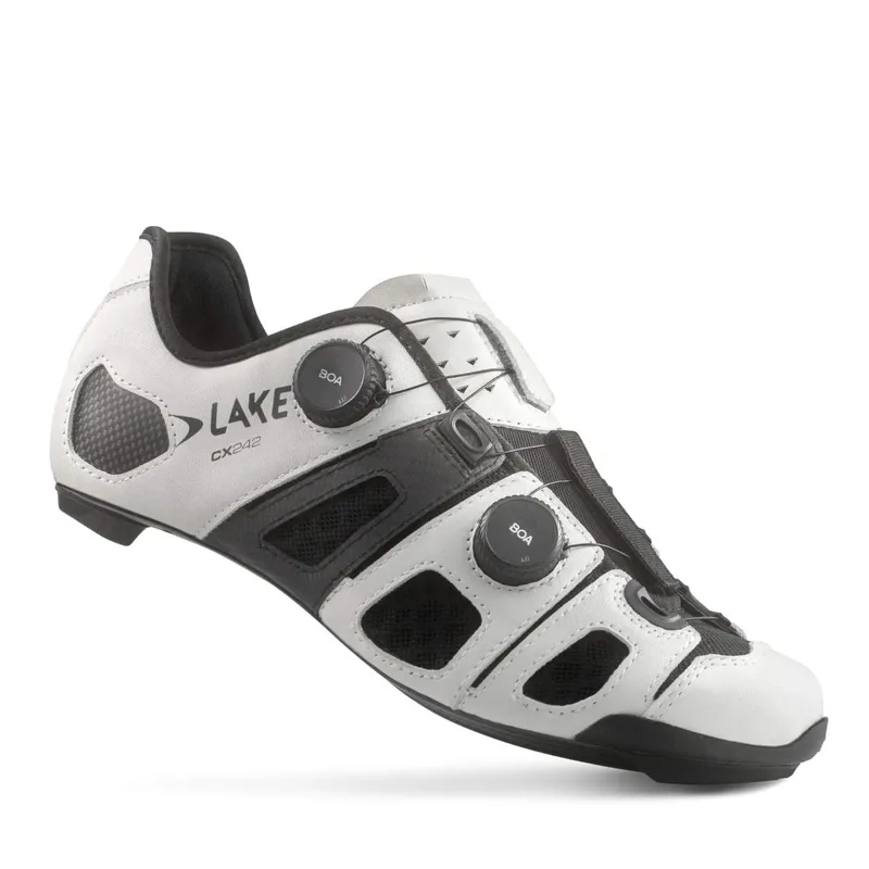 Lake CX242 CFC Carbon Road Shoes White/ Black 