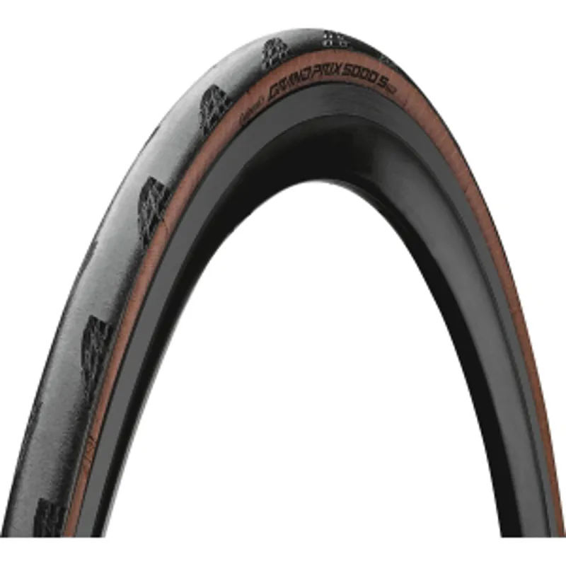 Continental GP5000 S TR Tubeless Road Race Tyre In folding BLACK/TRANS 