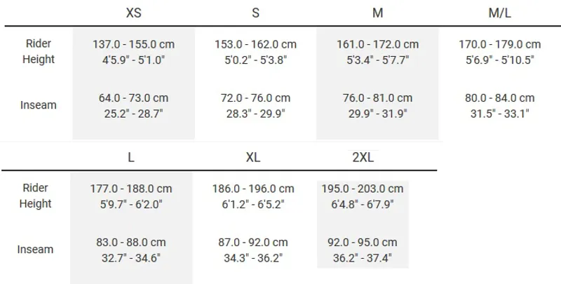 Trek roscoe outlet sizing