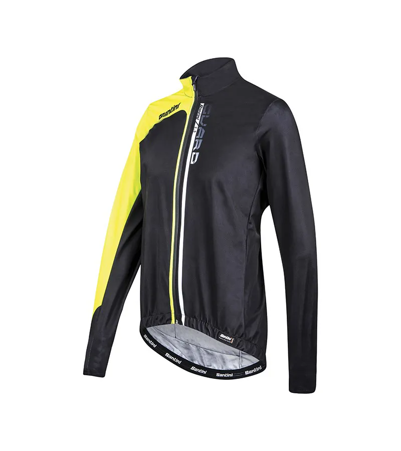 Santini Guard 2.0 Waterproof Windbreaker Jacket Black/ Yellow