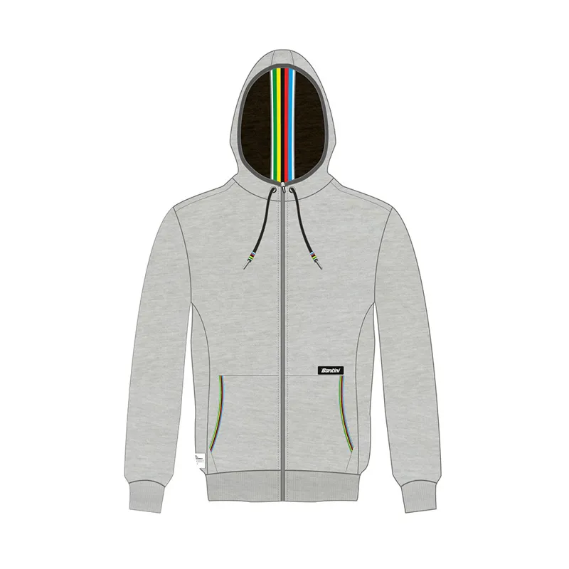 Santini UCI IRIDE Line, Hoodie Fleece, Full Zip