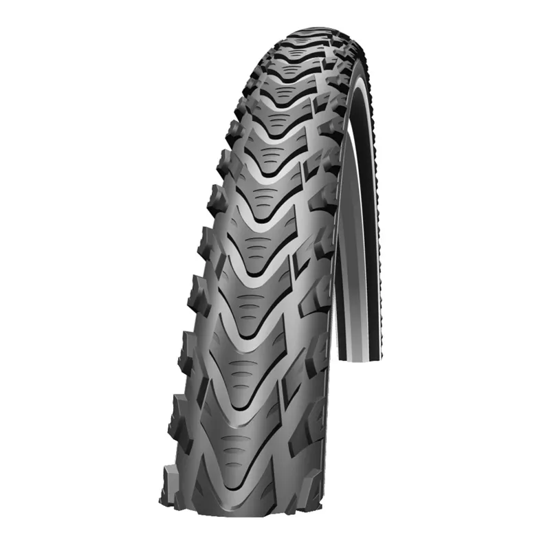 Schwalbe Marathon Cross 26x1.75 Wired Tyre with KevlarGuard Reflective Side Wall 575g (47-559)