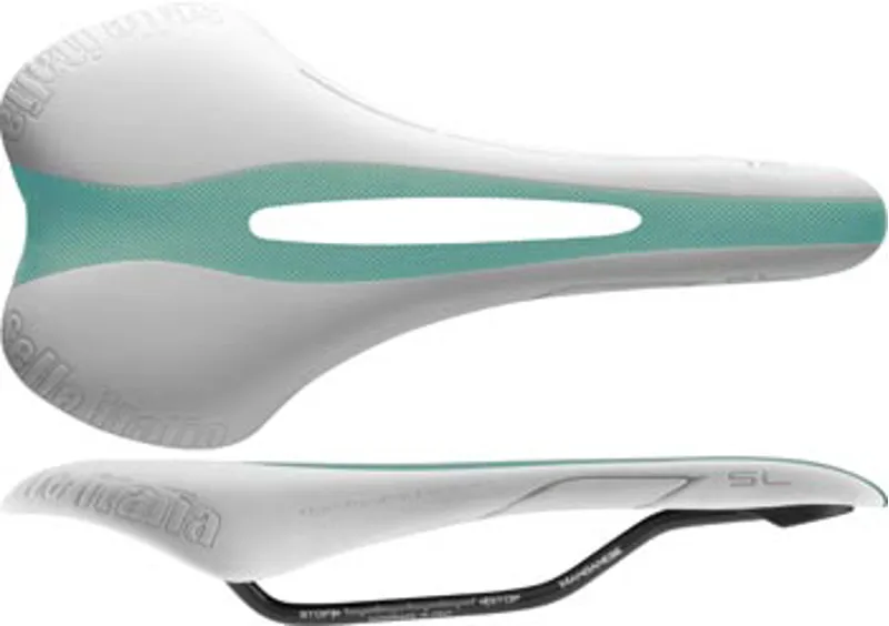 Selle Italia SL Flow White/ Celeste Saddle