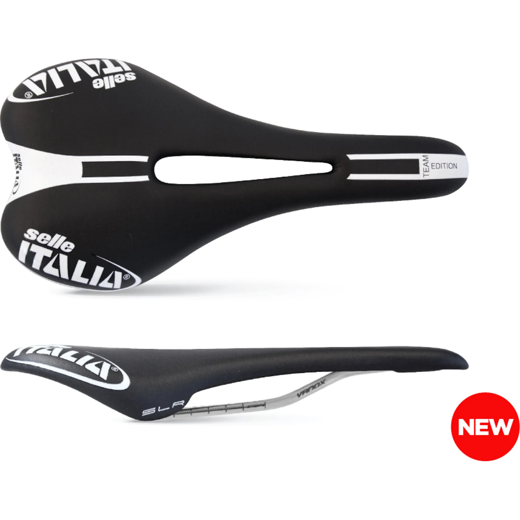 Selle Italia Flite Road Bike & MTB Saddle – Black Vegan Leather, Unisex, Includes Sticker Set