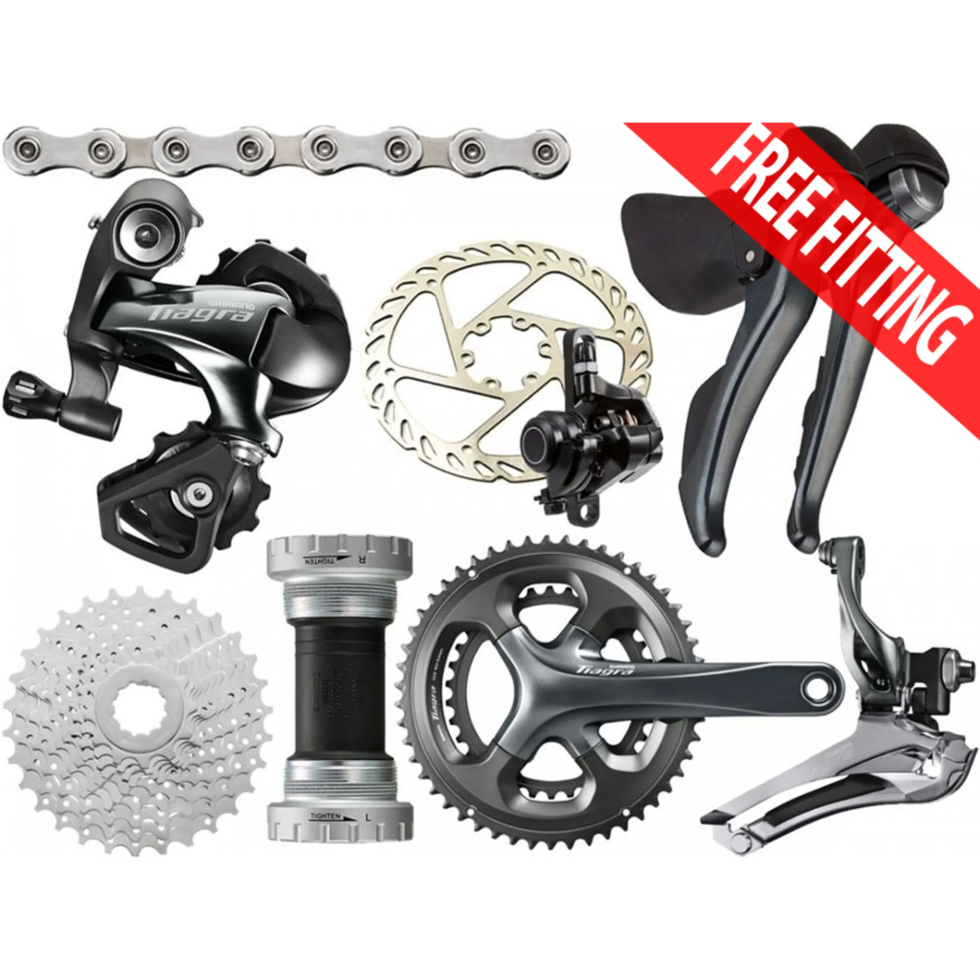 Shimano Tiagra 4700 Hydraulic Disc Groupset FREE FITTING