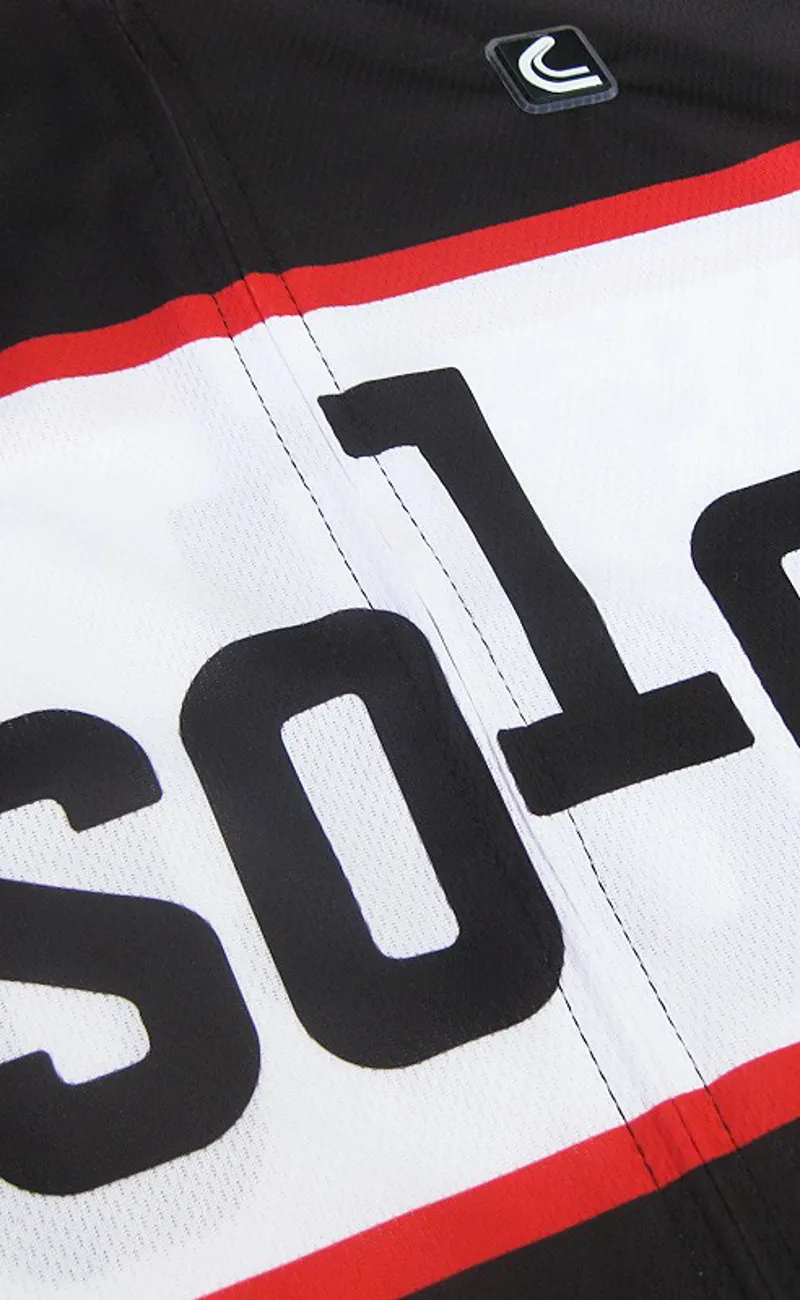 Solo CC Short Sleeve Cycling Jersey Black/Red-2