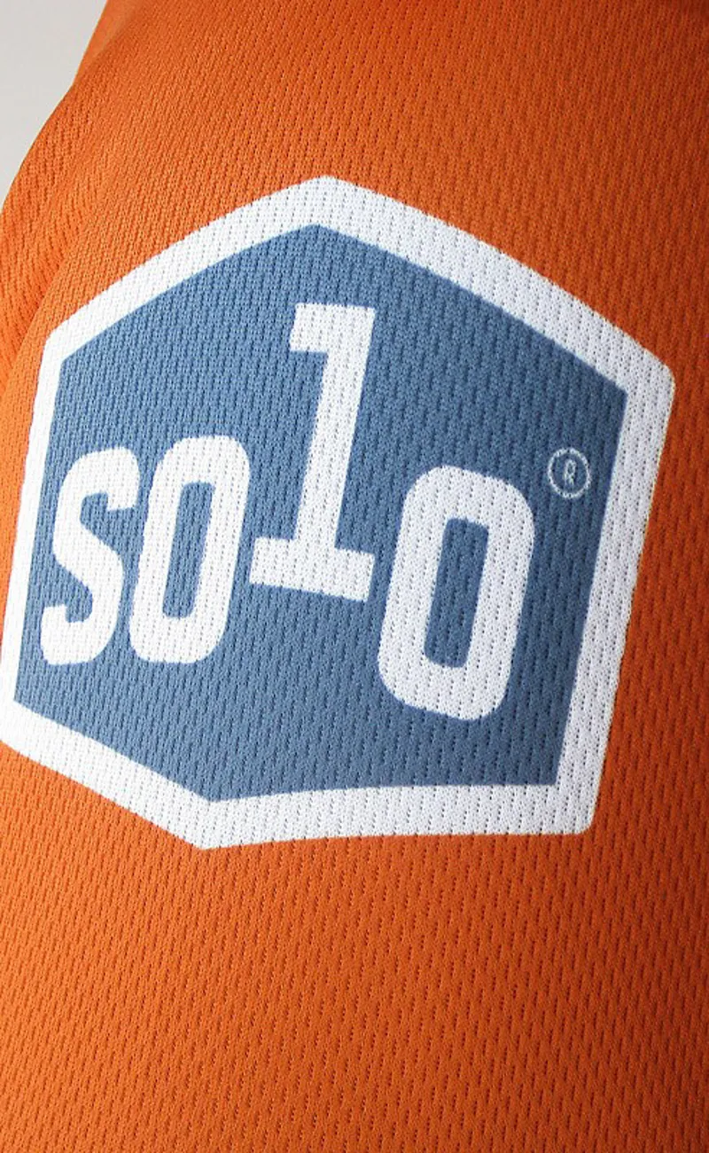 Solo CC Short Sleeve Cycling Jersey Orange/Blue-2