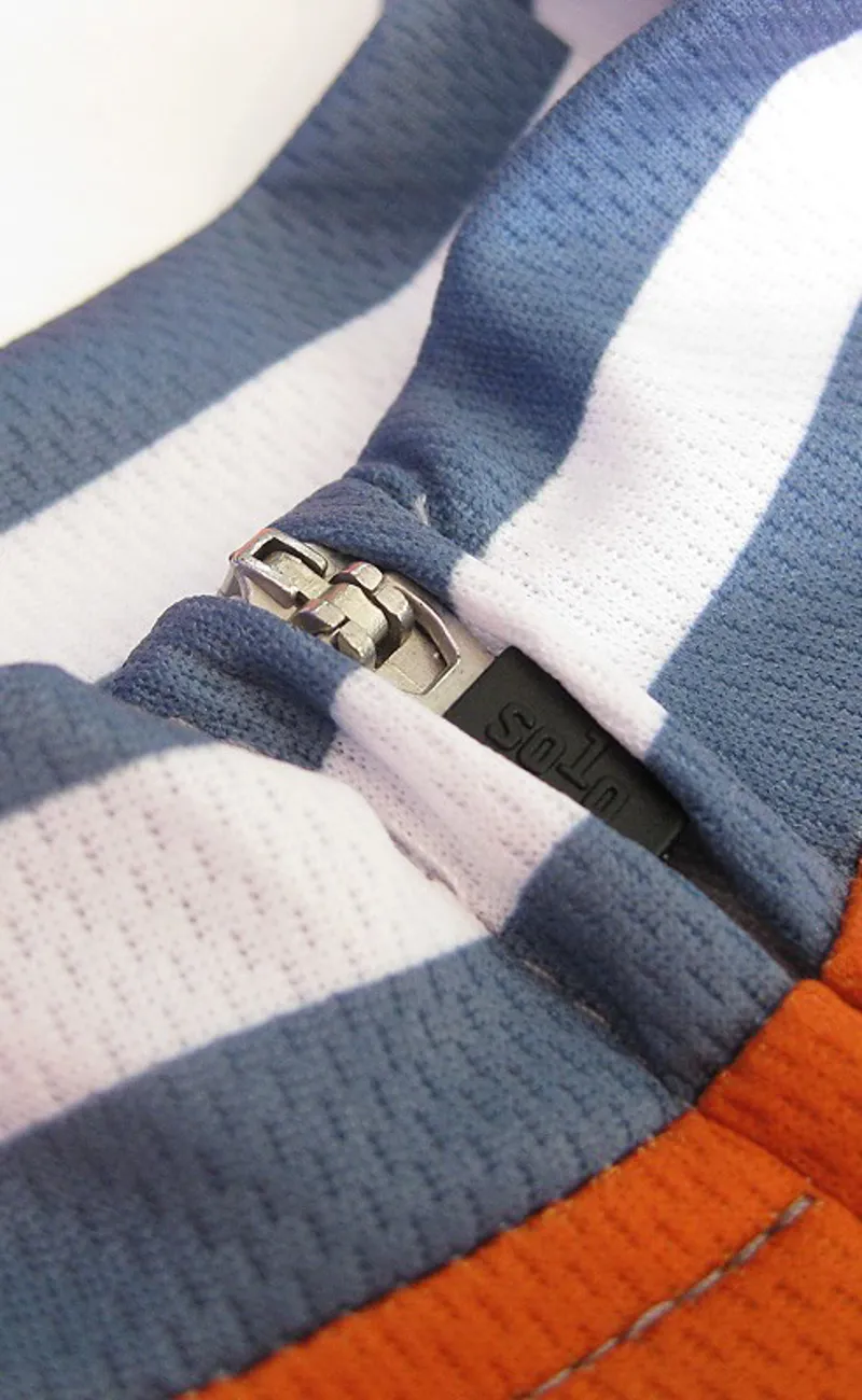 Solo CC Short Sleeve Cycling Jersey Orange/Blue-3