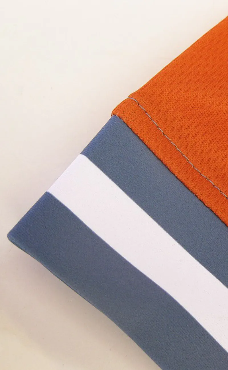 Solo CC Short Sleeve Cycling Jersey Orange/Blue-5