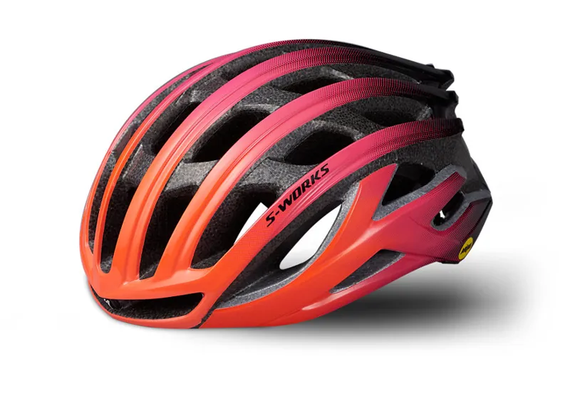 Specialized S-Works Prevail II W/ ANGI Helmet Acid Lava/ Purple