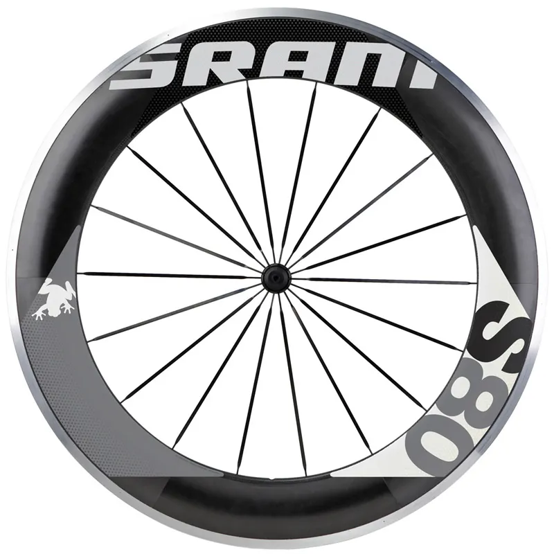 SRAM S80 Wheel 80mm Rim Front Clincher 700C Black Hub and spokes Stealth Black