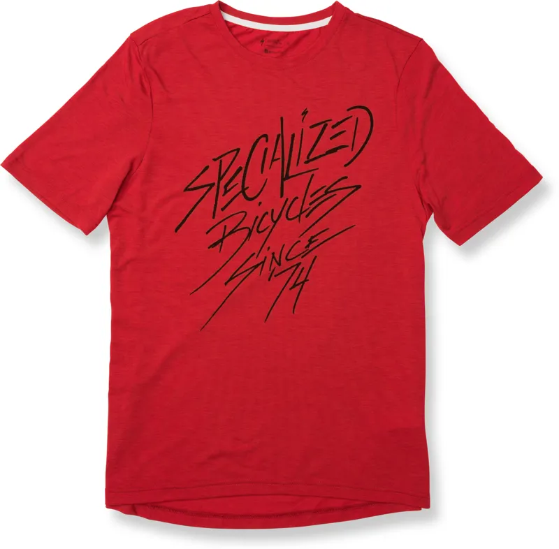 2018 Specialized Scripty Mens T-Shirt in Red