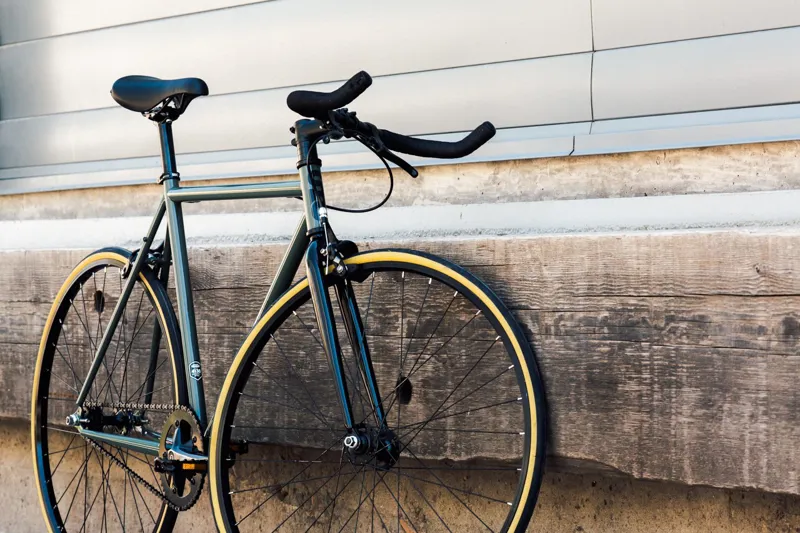 State Bicycles 4130 Army Green Singlespeed/ Fixed Gear Bike-9