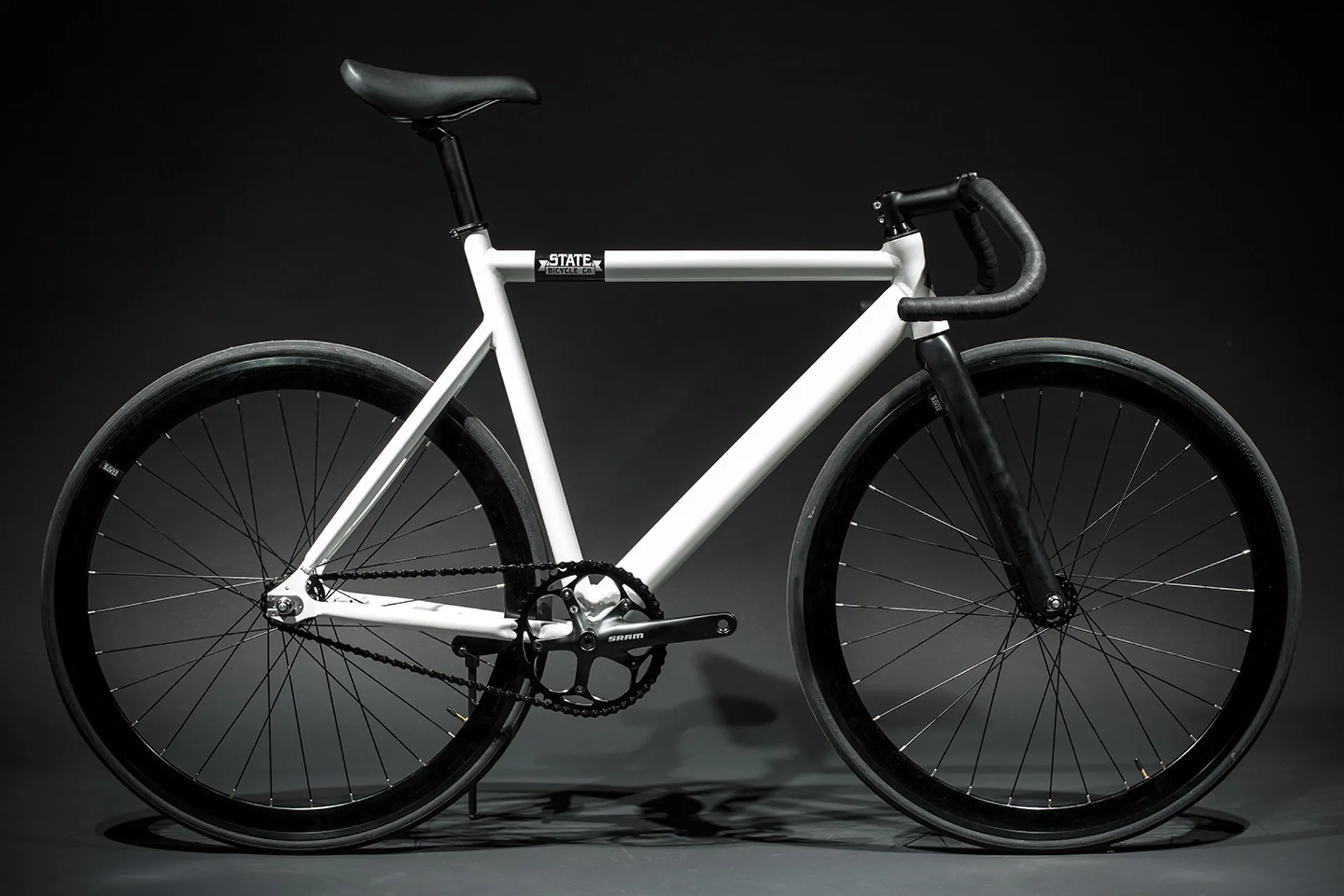 State Bicycles Black Label 6061 White Fixed Singlespeed Bike